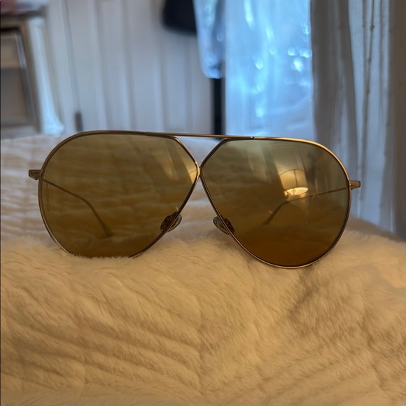 Dior Gold Aviator Sunglasses - Picture 1 of 8